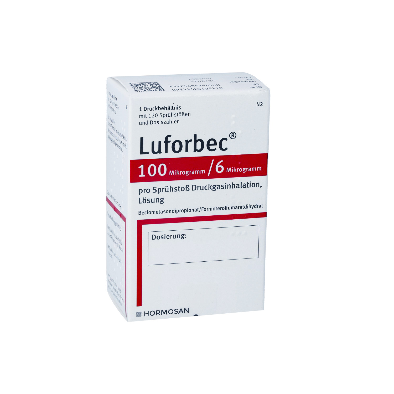 LUFORBEC 100 μg/6 μg 120 Hub Dosieraerosol