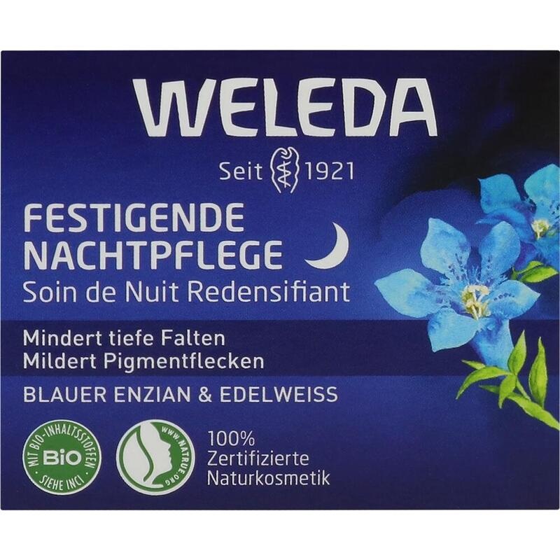 WELEDA festigende Nachtpflege blauer Enz.&Edelwei.