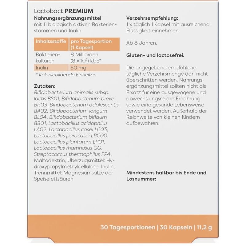 LACTOBACT PREMIUM magensaftresistente Kapseln