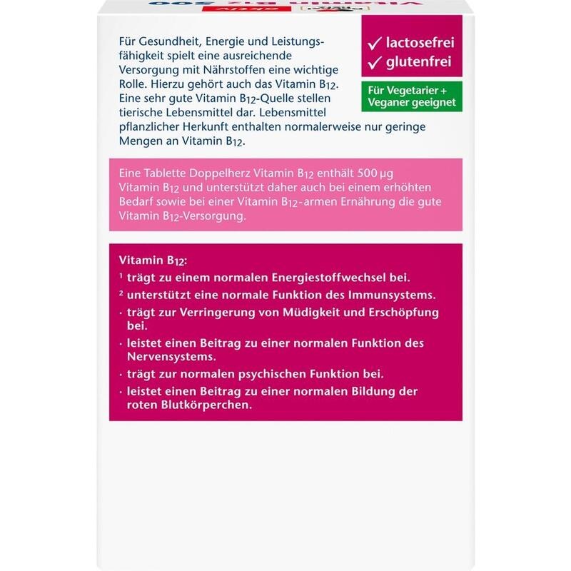 DOPPELHERZ Vitamin B12 500 Tabletten