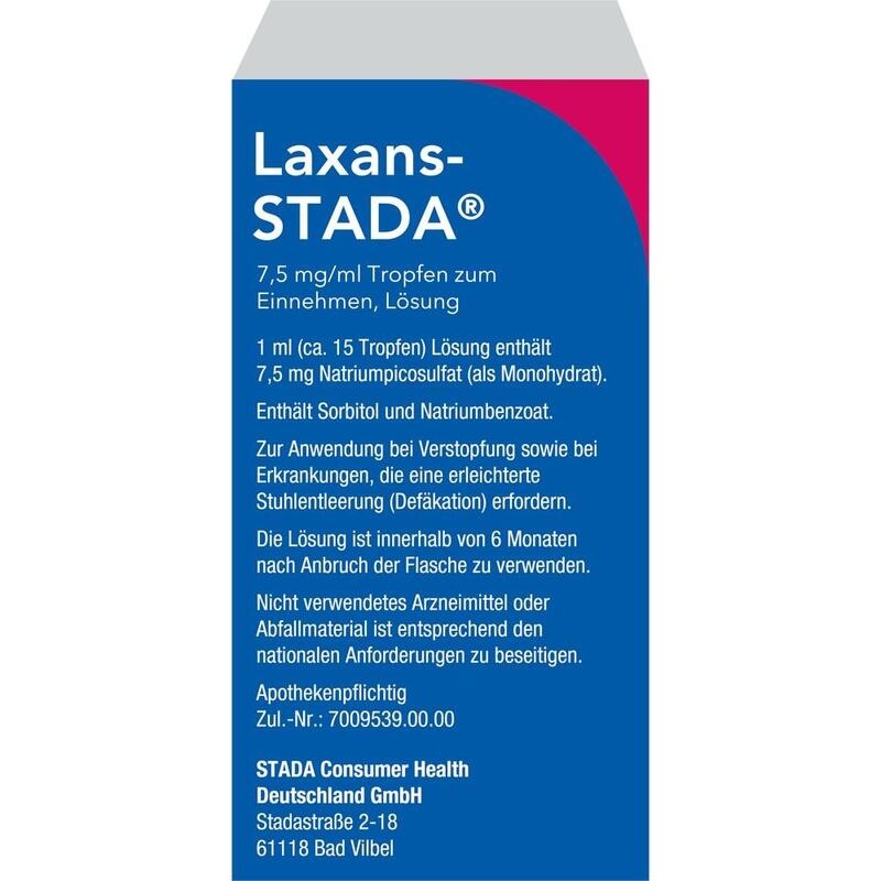 LAXANS-STADA 7,5 mg Tropfen zum Einnehmen