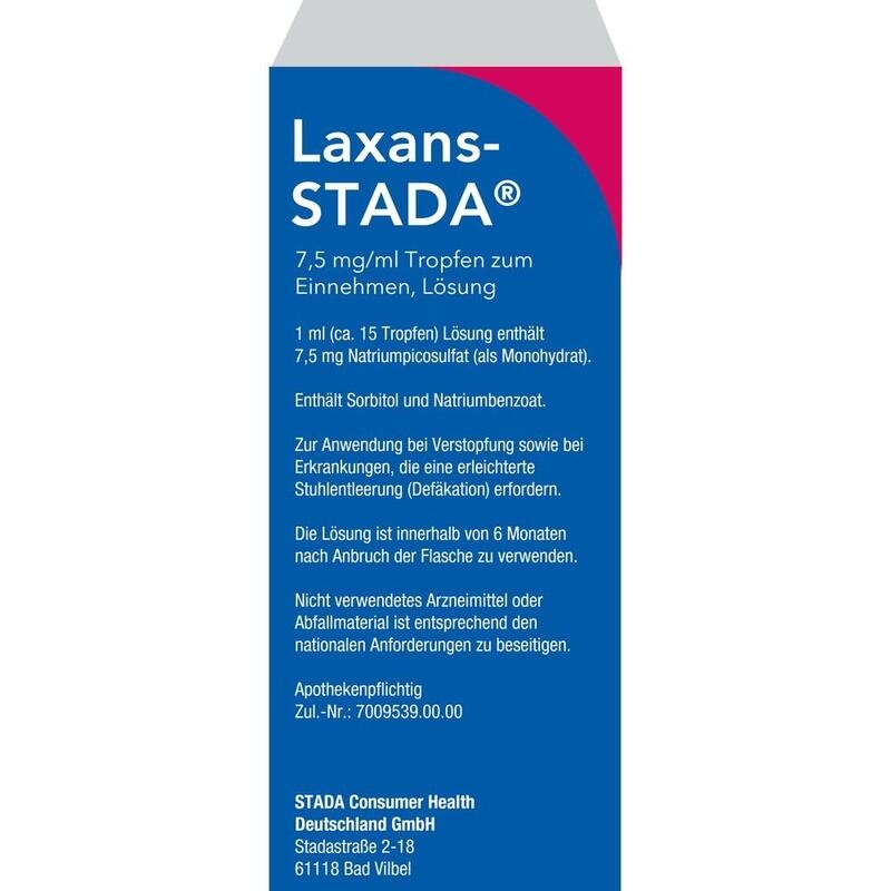 LAXANS-STADA 7,5 mg Tropfen zum Einnehmen
