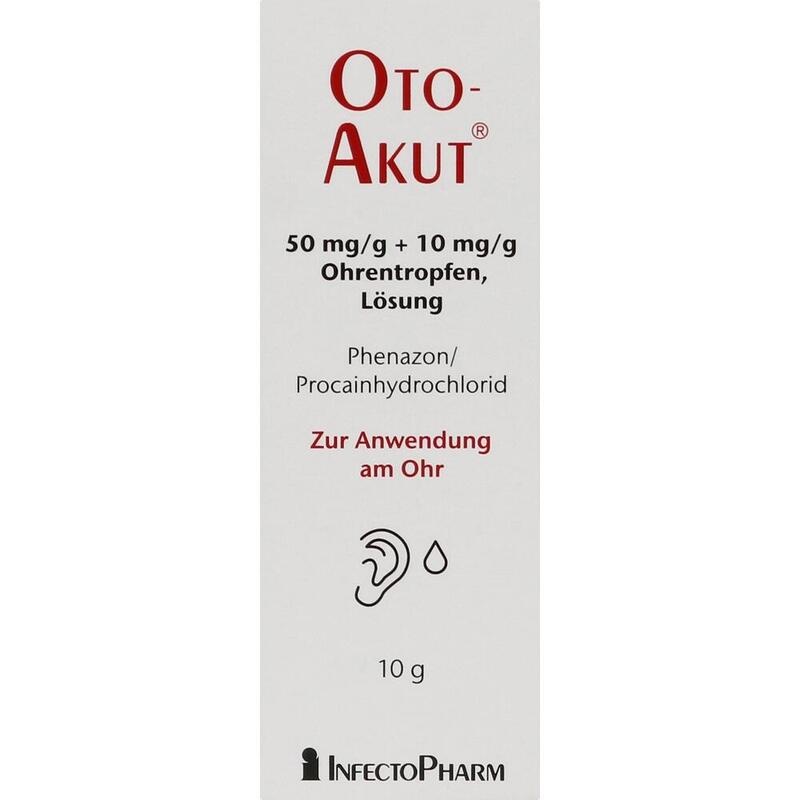 OTOAKUT 50 mg/g + 10 mg/g Ohrentropfen Lösung