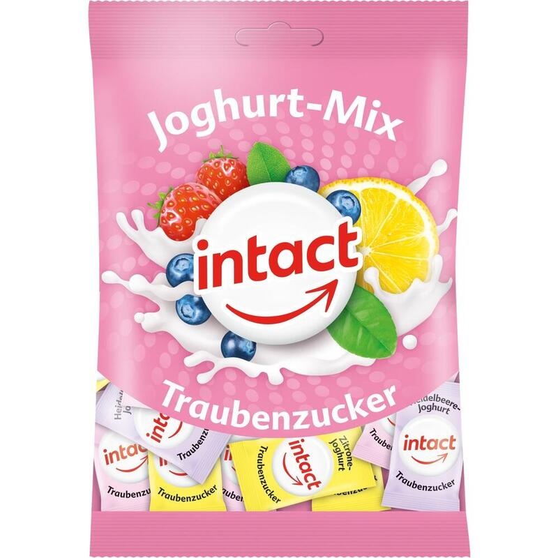 INTACT Traubenzucker Beutel Joghurt-Mix