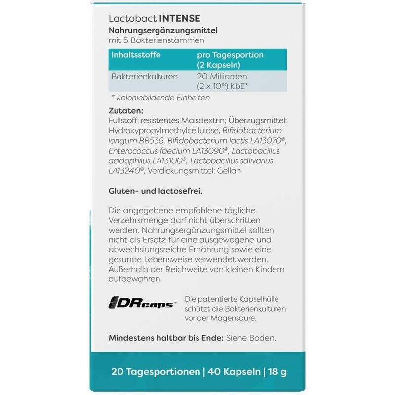 LACTOBACT INTENSE magensaftresistente Kapseln