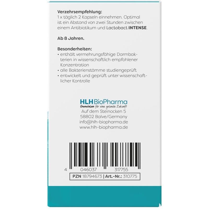 LACTOBACT INTENSE magensaftresistente Kapseln