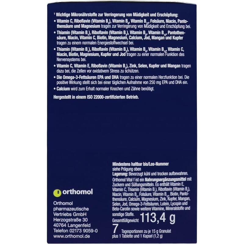ORTHOMOL Vital F Granulat/Kap./Tabl.Kombip.7 Tage