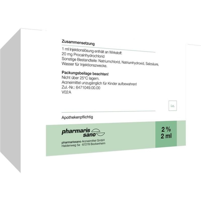 PROCAIN pharmarissano Ampulle 2% 2 ml Inj.-Lsg.