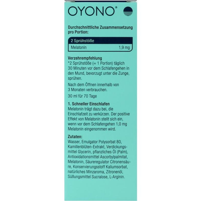 OYONO Nacht Intens Melatoninspray