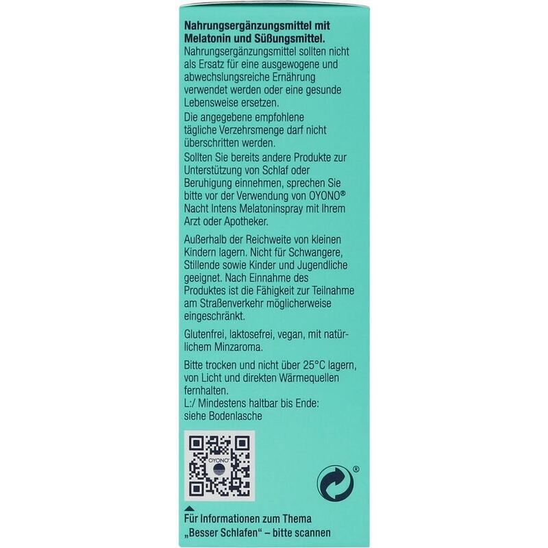 OYONO Nacht Intens Melatoninspray