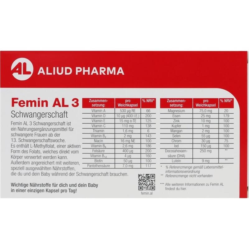 FEMIN AL 3 Schwangerschaft Weichkapseln