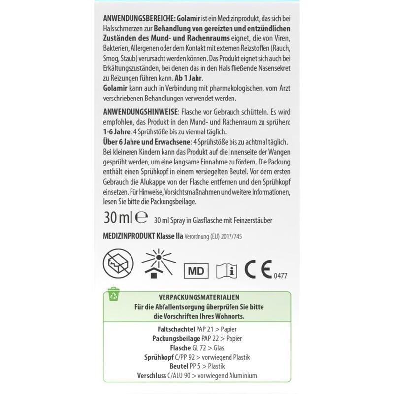 GOLAMIR Spray ohne Alkohol