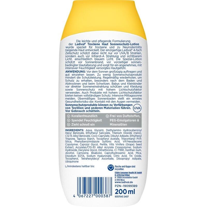 LADIVAL trockene Haut Sonnenschutz-Lotion LSF 50+