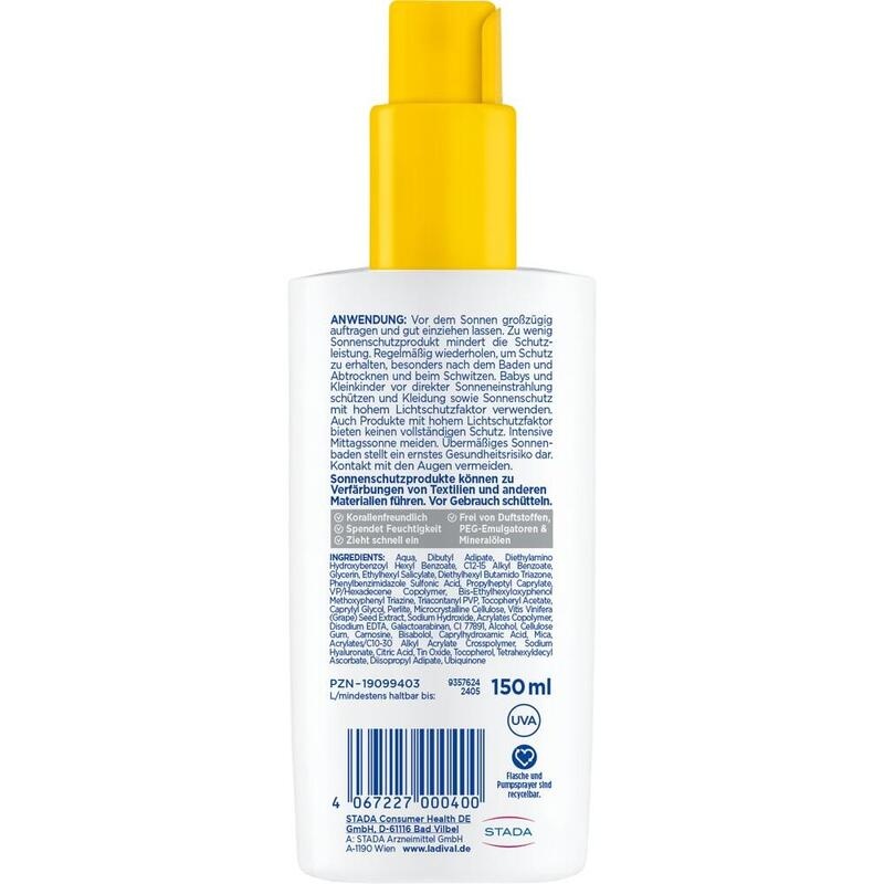 LADIVAL trockene Haut Sonnenschutz-Spray LSF 50+