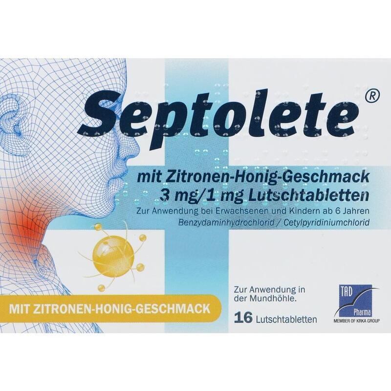 SEPTOLETE m.Zitronen-Honig-Geschm.3mg/1mg Lut.-T.