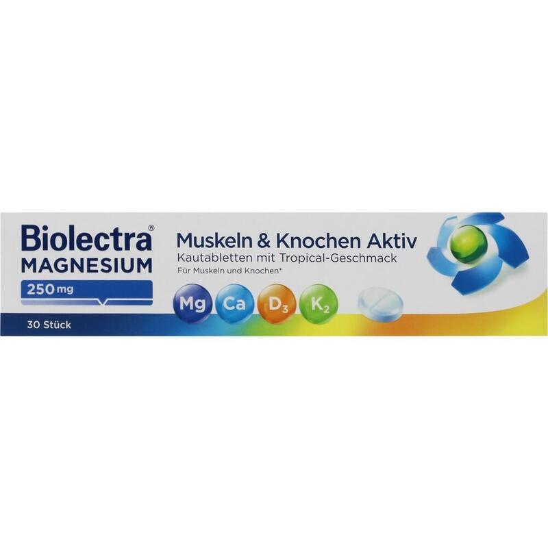 BIOLECTRA Magnesium 250 mg Muskeln & Kno.Aktiv KTA