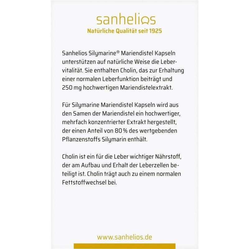 SILYMARINE Mariendistel Leber-Vital-Kapseln