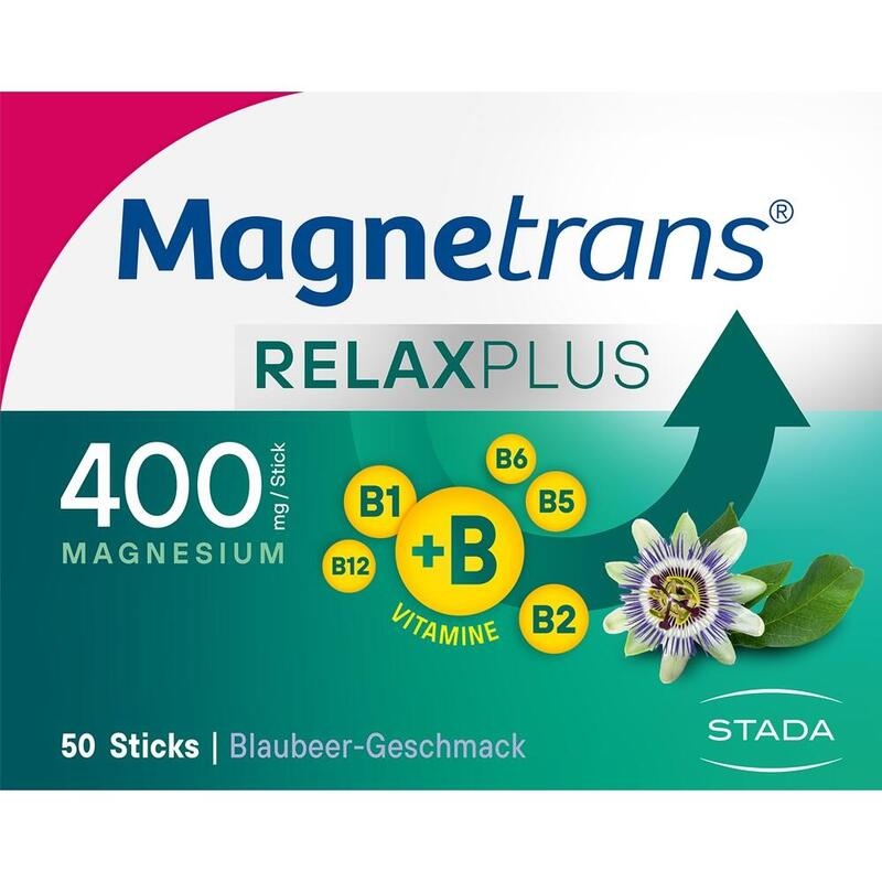 MAGNETRANS Relax+ 400 mg Granulat Sticks Blaubeere