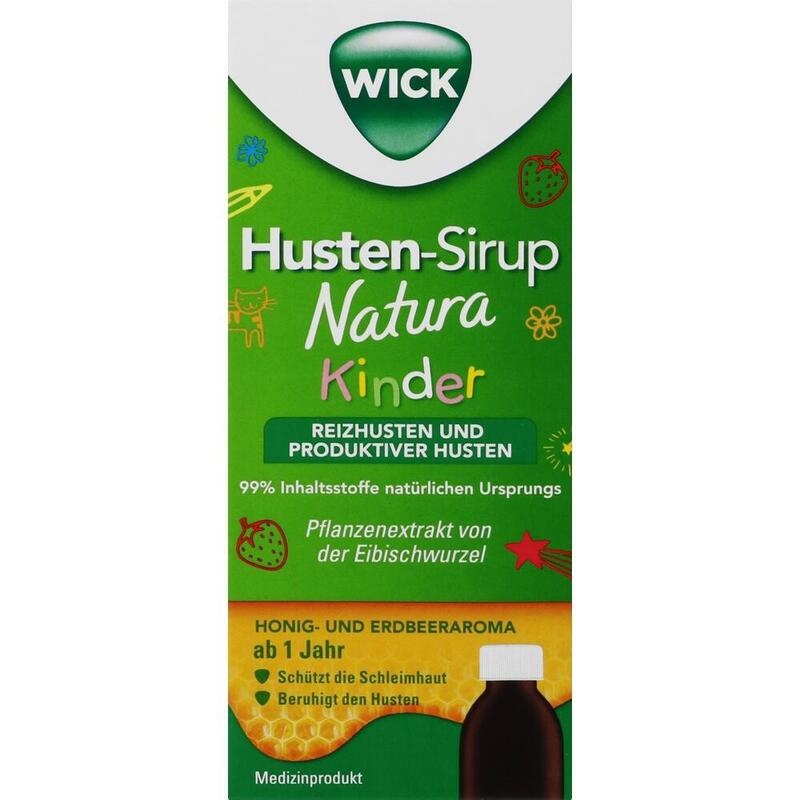 WICK Husten-Sirup Natura Kinder – Bei Husten & Reizhusten ab 1 Jahr