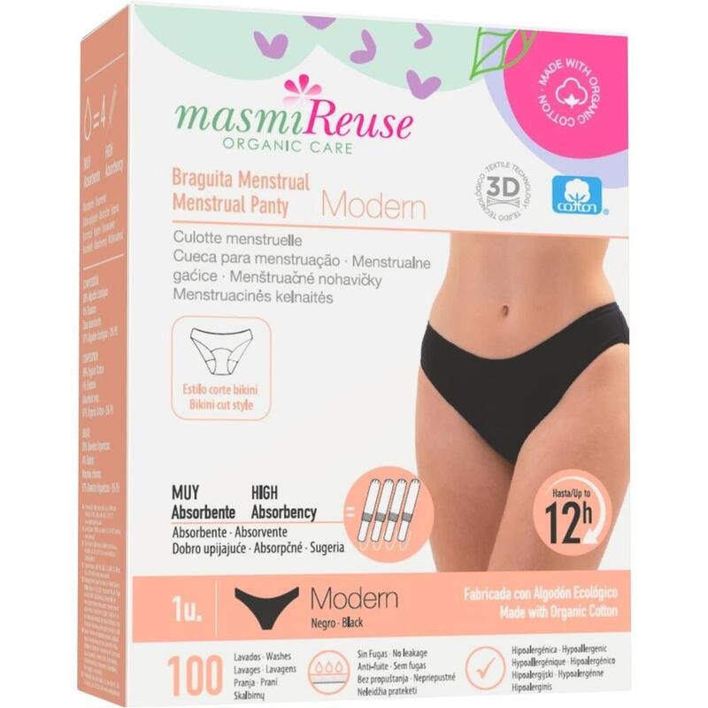 BIO PERIODENSLIP Modern Gr.S Bio Baumwolle MASMI
