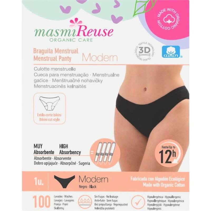 BIO PERIODENSLIP Modern Gr.XL Bio Baumwolle MASMI