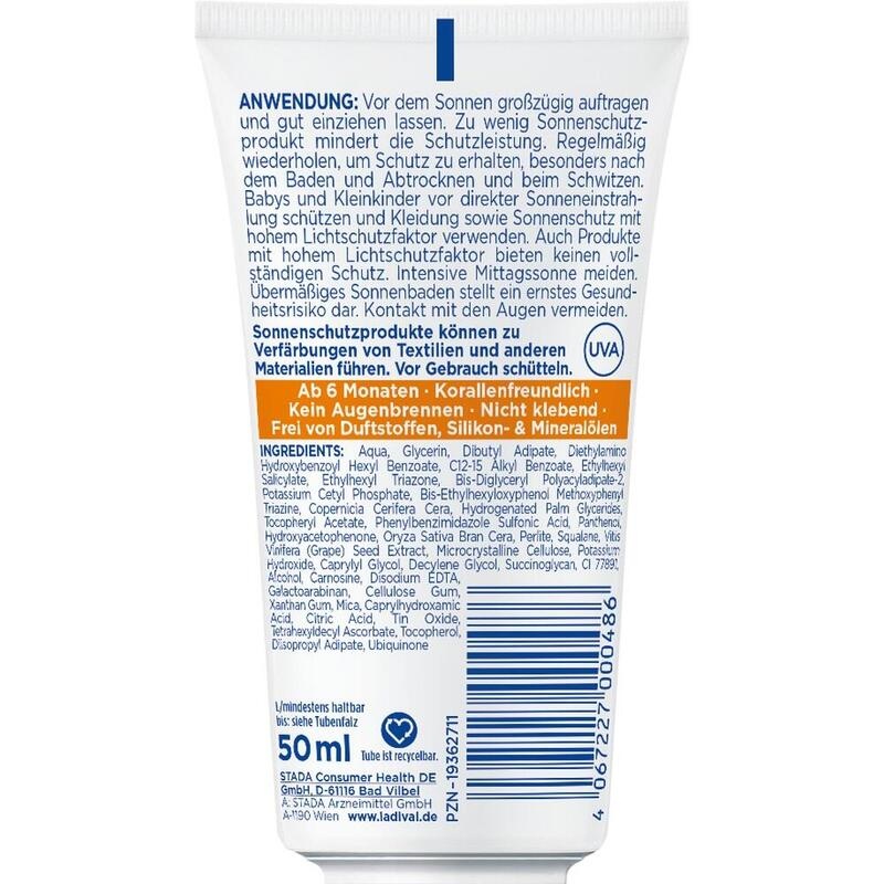 LADIVAL empfindliche Kinderhaut Creme LSF 50+