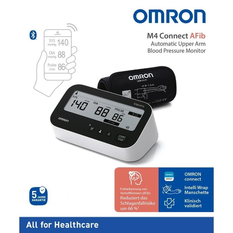 OMRON M4 Connect AFib Oberarm Blutdruckmessgerät