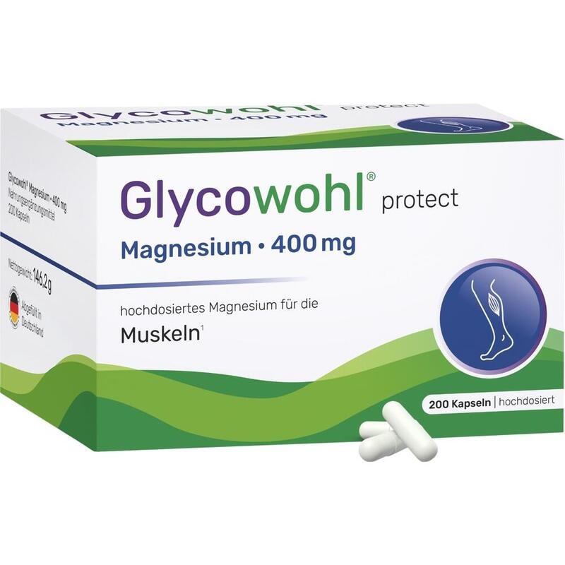 GLYCOWOHL Magnesium 400 mg hochdosiert vegan Kaps.