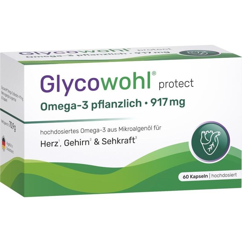 GLYCOWOHL Omega-3 Kapseln 917 mg vegan+DHA+EPA