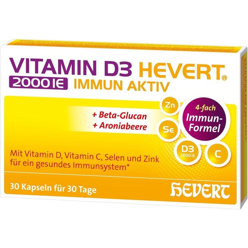 VITAMIN D3 HEVERT 2000 I.E. Immun Aktiv Kapseln