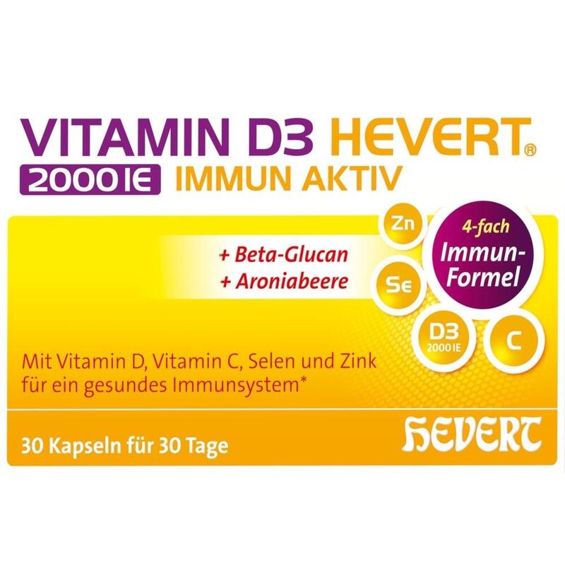 VITAMIN D3 HEVERT 2000 I.E. Immun Aktiv Kapseln