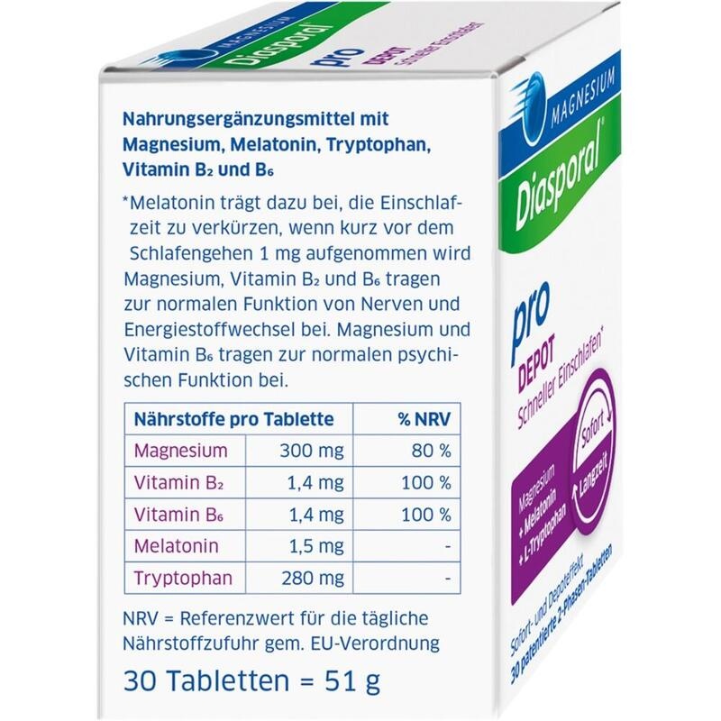 MAGNESIUM DIASPORAL pro DEPOT Schneller Einschlaf.