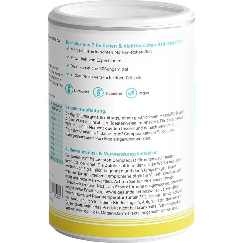 OMNIFLORA Ballaststoff Complex+Niacin glut.fr.Plv.