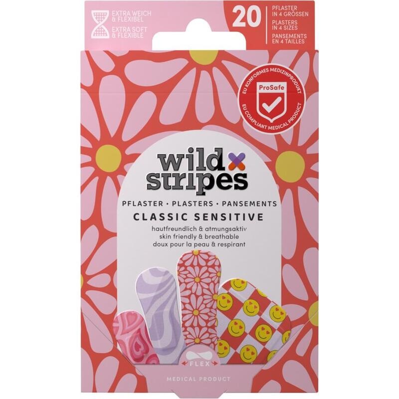 WILD STRIPES Pflaster Classic sensitiv Pastel Fun