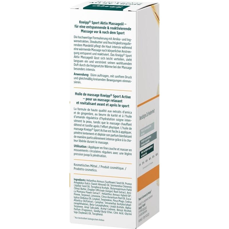 KNEIPP Massageöl Sport Aktiv