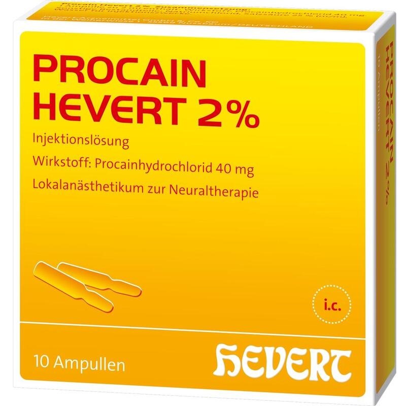 PROCAIN Hevert 2% Injektionslösung Ampullen