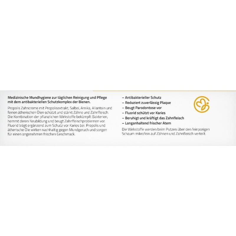 BEECRAFT Propolis Zahncreme Salbei Arnika Fluorid