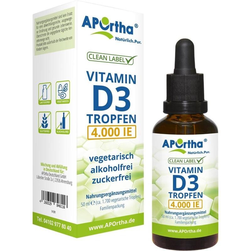 APORTHA Vitamin D3 Tropfen 4.000 I.E. 100 μg veg.