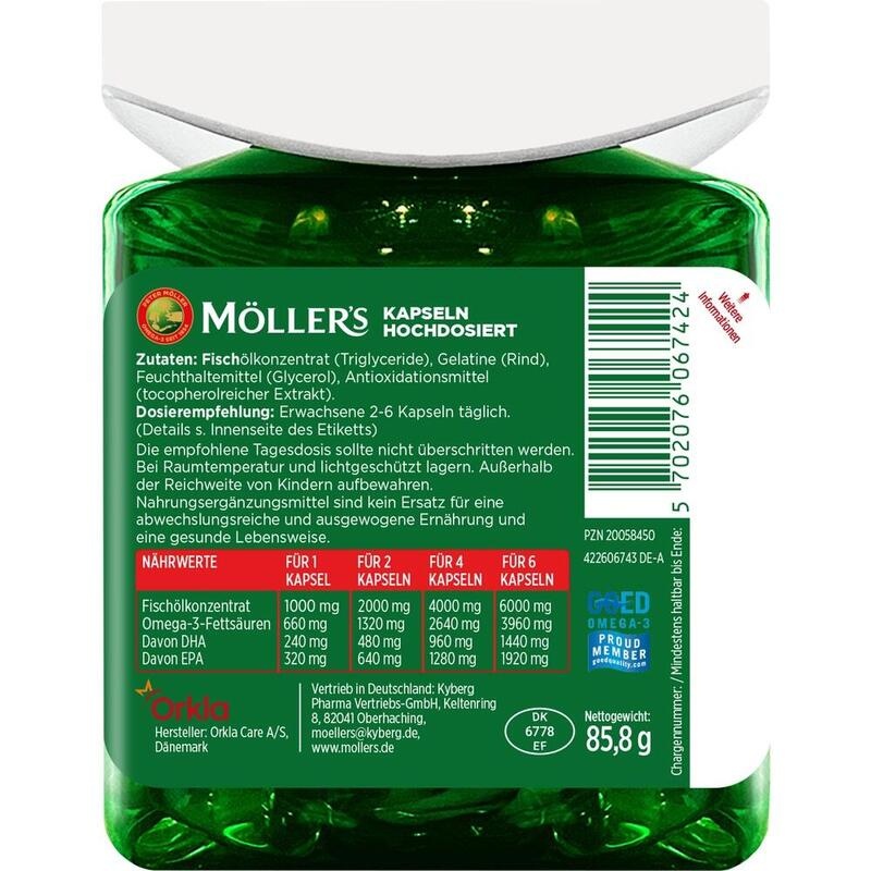 MÖLLER'S Omega-3 Kapseln hochdosiert
