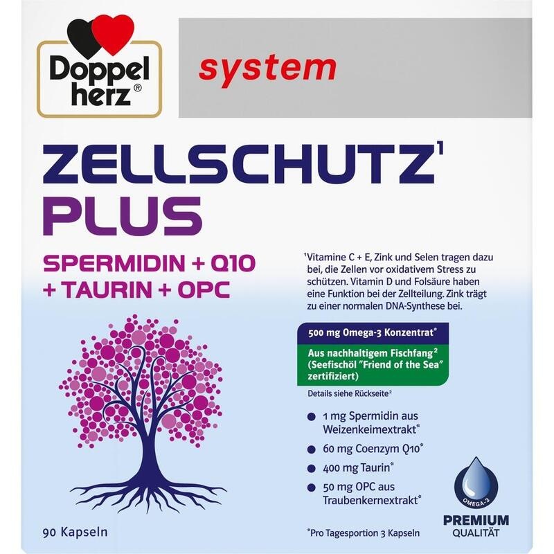 DOPPELHERZ Zellschutz Plus Spermid.+Q10+Taurin+OPC