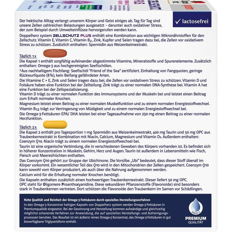 DOPPELHERZ Zellschutz Plus Spermid.+Q10+Taurin+OPC